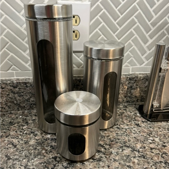 Stainless Steel Kitchen Canister Set - Picture 1 of 3